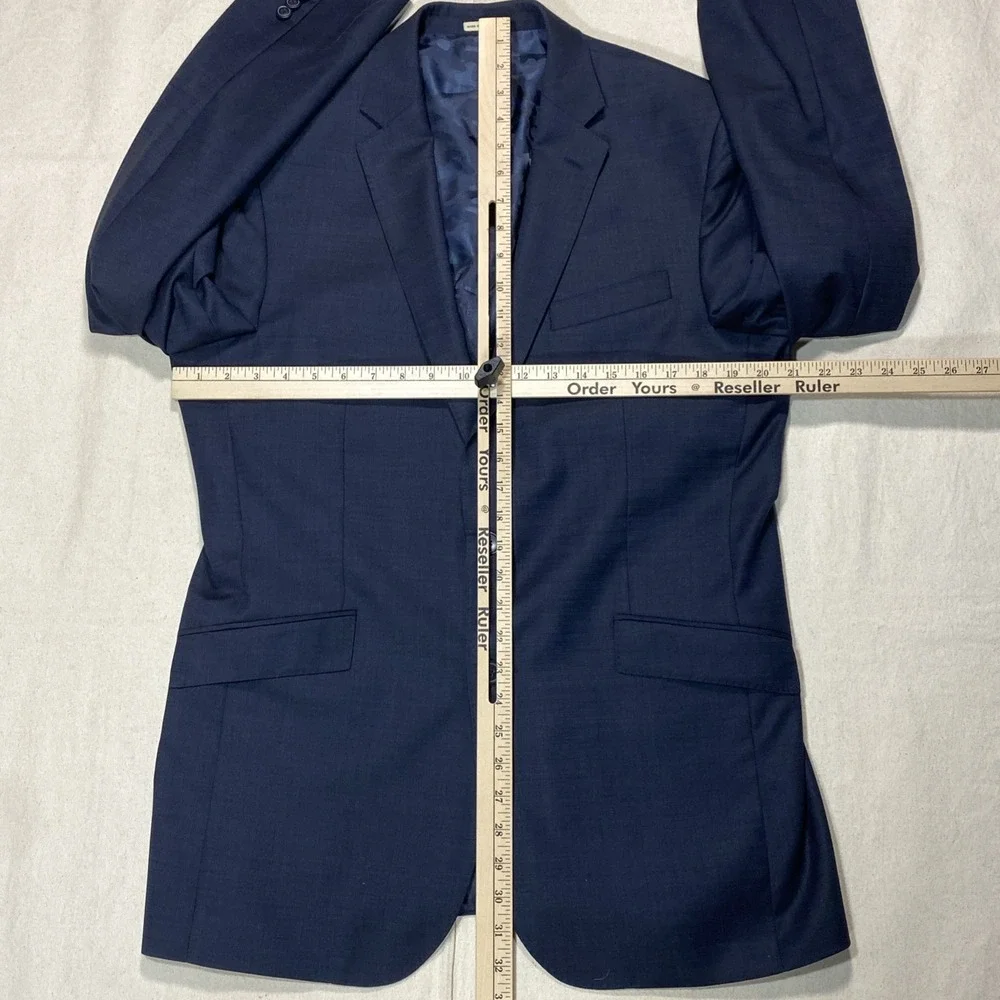 Joseph Abboud Blazer Mens 42L Blue Mazzotto Super 120s Wool Jacket Slim Fit